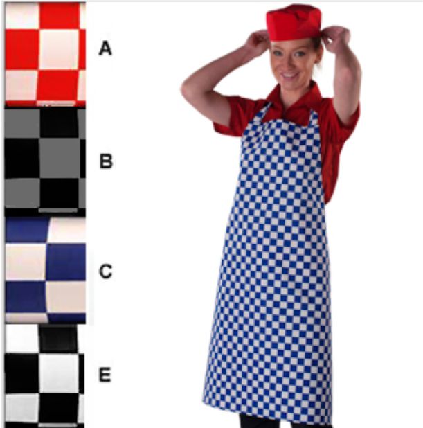 DP44 Check Bib Apron  DP44 Check Bib Apron